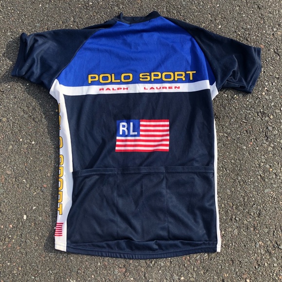 SUPER RARE VINTAGE POLO SPORT CYCLING SHIRT - Picture 2 of 4